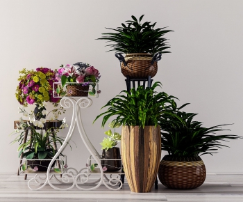 Modern Potted Green Plant-ID:258049517