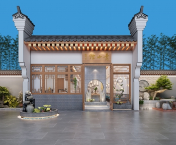 New Chinese Style Facade Element-ID:710382835