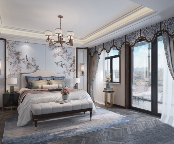 New Chinese Style Bedroom-ID:772094931