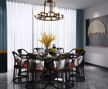 New Chinese Style Dining Table And Chairs-ID:871368676