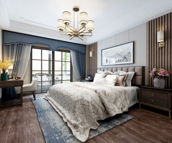 New Chinese Style Bedroom-ID:268297698