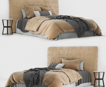 Modern Double Bed-ID:390207339