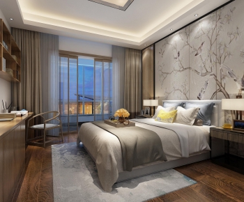 New Chinese Style Bedroom-ID:367580645