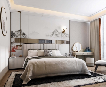 New Chinese Style Bedroom-ID:438440637