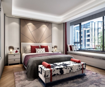 New Chinese Style Bedroom-ID:958612663