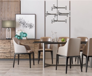 Nordic Style Dining Table And Chairs-ID:864974197