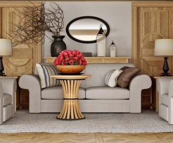 Simple European Style A Sofa For Two-ID:119510385