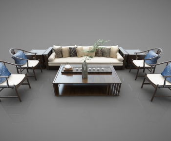 New Chinese Style Sofa Combination-ID:967562558
