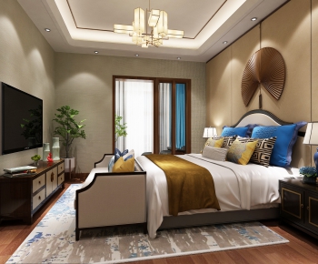 New Chinese Style Bedroom-ID:744793245