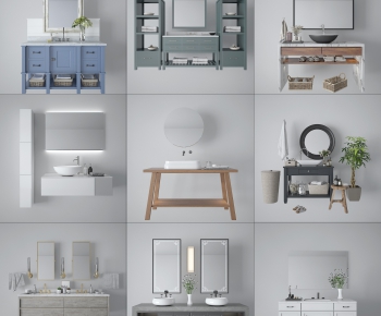 Nordic Style Bathroom Cabinet-ID:843899269