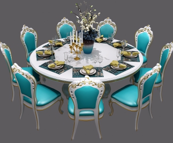 European Style Dining Table And Chairs-ID:464716845