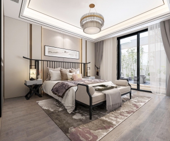 New Chinese Style Bedroom-ID:561873671