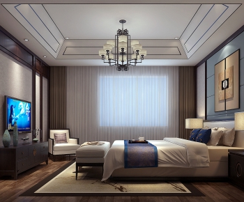 New Chinese Style Bedroom-ID:328082823