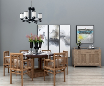 New Chinese Style Dining Table And Chairs-ID:727881649