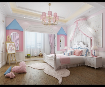 Simple European Style Girl's Room Daughter's Room-ID:396410156