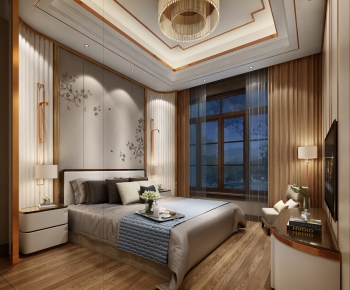 New Chinese Style Bedroom-ID:526245314