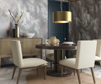 American Style Dining Table And Chairs-ID:315989162