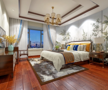 New Chinese Style Bedroom-ID:267314567