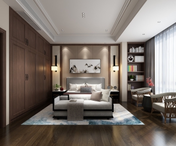 New Chinese Style Bedroom-ID:367664716