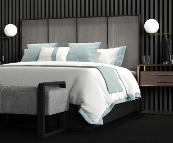 New Chinese Style Double Bed-ID:232556235