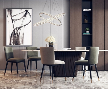 Modern Dining Table And Chairs-ID:392511791