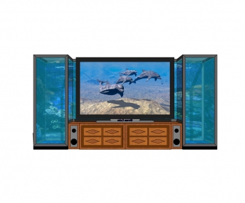 现代鱼缸电视柜-ID:386108139
