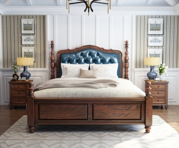 American Style Double Bed-ID:422165322
