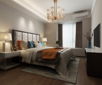 New Chinese Style Bedroom-ID:688438821
