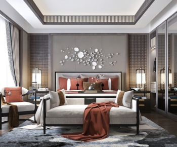 New Chinese Style Bedroom-ID:586843436