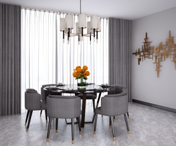 Post Modern Style Dining Table And Chairs-ID:220306437
