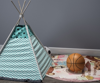 现代玩具 帐篷 篮球 地毯-ID:190917384