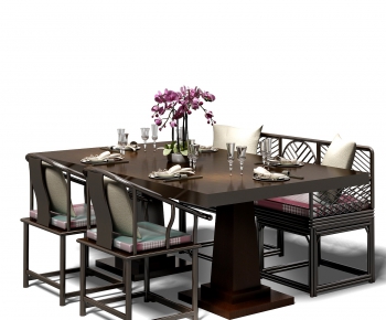 New Chinese Style Dining Table And Chairs-ID:491698541