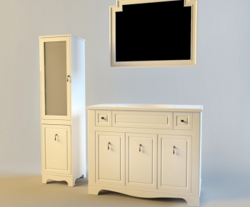 European Style Bathroom Cabinet-ID:307169837