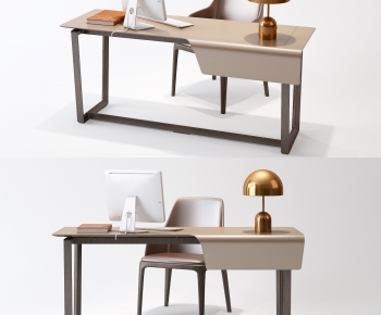 Modern Computer Desk And Chair-ID:388676625
