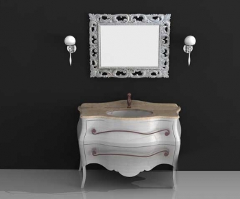 European Style Bathroom Cabinet-ID:297084475