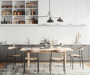 Nordic Style Dining Table And Chairs-ID:250328852