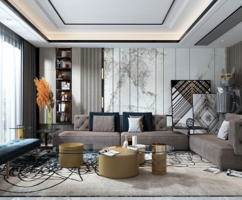Modern A Living Room-ID:748270688