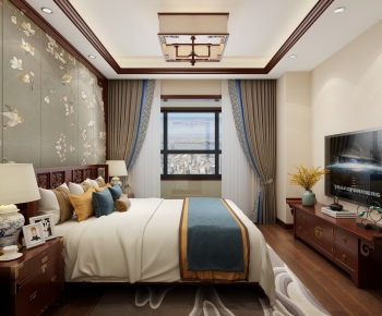 New Chinese Style Bedroom-ID:812415667