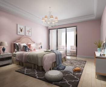 Simple European Style Bedroom-ID:134791522