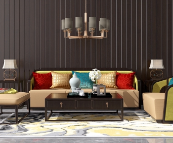 New Chinese Style Sofa Combination-ID:896226762