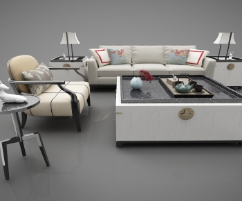 New Chinese Style Sofa Combination-ID:599629116