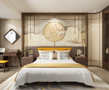 New Chinese Style Bedroom-ID:222803688