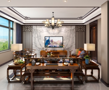 Chinese Style A Living Room-ID:660123392