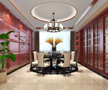 New Chinese Style Dining Room-ID:351033989