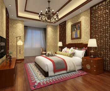 New Chinese Style Bedroom-ID:918506447