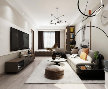 Modern A Living Room-ID:750492642