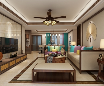 Southeast Asian Style A Living Room-ID:985287654