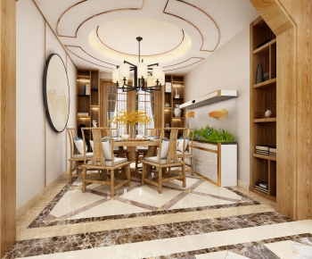 New Chinese Style Dining Room-ID:144802496