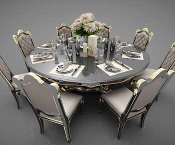 European Style Dining Table And Chairs-ID:227282758