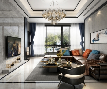 Modern A Living Room-ID:520448716